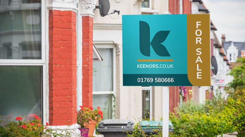 keenors estate agent sign branding