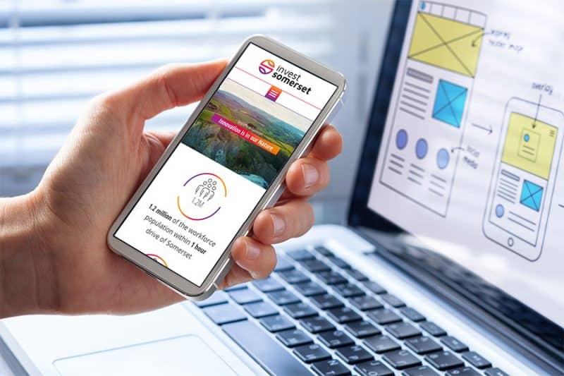 Website optimisation for Invest Somerset web development